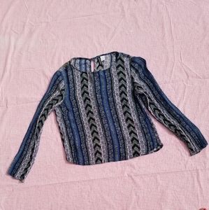 H&M Divided Vertical Stripy Floral Shirt